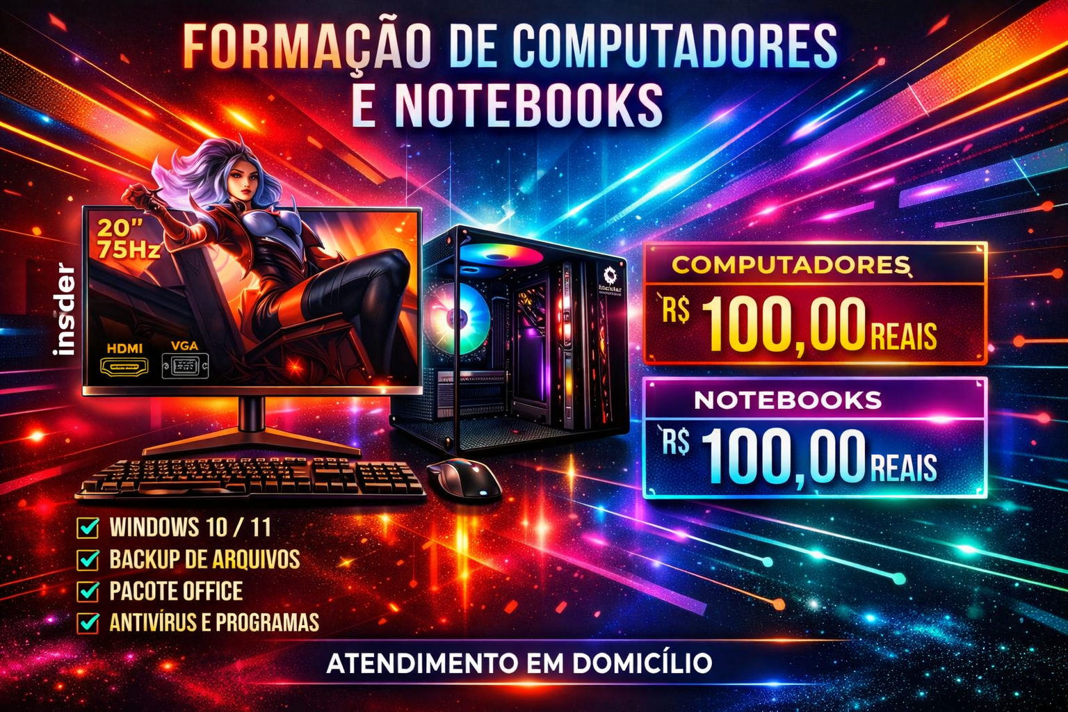 Formatação de computadores e notebooks - Insider Informática